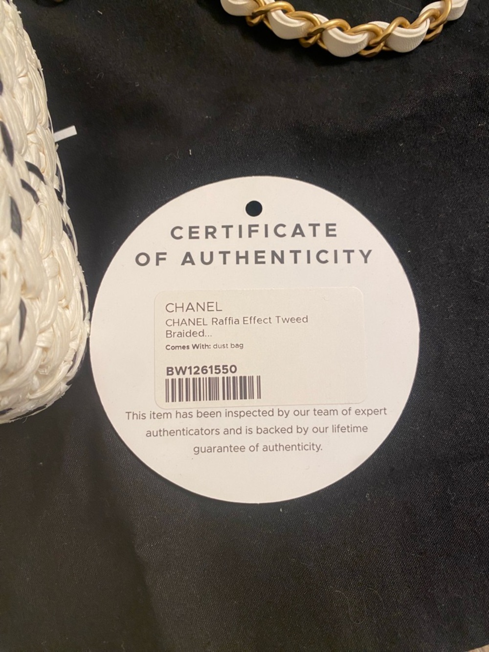 CHANEL Raffia Effect Tweed mini flap bag - Picture 3 of 8